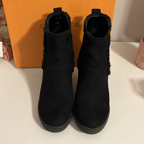 Unisa Black ankle boots size 7 - Picture 2 of 6